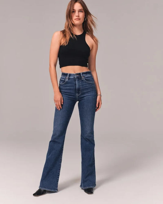 💥Hot Sale 55% OFF💥🔥Tummy Control  Ultra High Rise Stretch Flare Jean👖