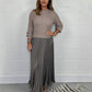 ❄️Winter Specials❄️Women's solid color Long Sleeve Jumper & Pleated Bottom Dress