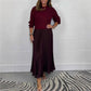 ❄️Winter Specials❄️Women's solid color Long Sleeve Jumper & Pleated Bottom Dress