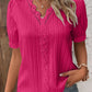 💥2025 New Arrival Pre-Sale✨V Neck Plain Lace Elegant Shirt