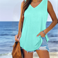 🔥Women's Sleeveless V-Neck Slimming Loose Fit Casual Tank Top T-Shirt