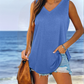 🔥Women's Sleeveless V-Neck Slimming Loose Fit Casual Tank Top T-Shirt