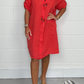 New Plus Size Button Up Tunic Dress