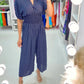 🔥Free Shipping - 50% OFF🔥 Polka Dot Printed Elastic Waist Jumpsuit