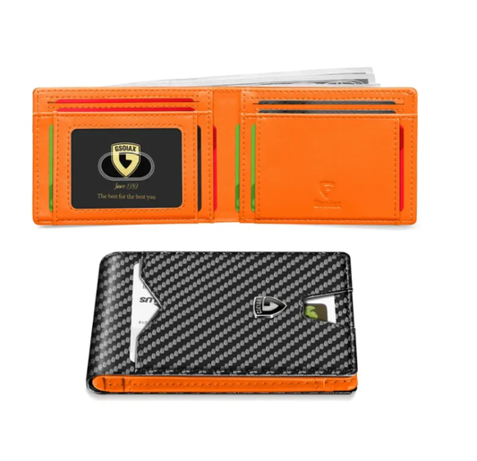 🔥Limited-Time Discount!!🔥RFID-Blocking Leather and Carbon Fiber Credit Card Holder
