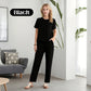 🤍Elevated Minimal Elegant Top+Wide Leg Pants Set🖤Solid Color Fashionable Two-Piece Set