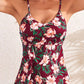 🩱Hot Sale 49% OFF👙 Tummy Control V Neck Twist Knot Tropical Skirted One Piece Swimdress