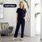 🤍Elevated Minimal Elegant Top+Wide Leg Pants Set🖤Solid Color Fashionable Two-Piece Set