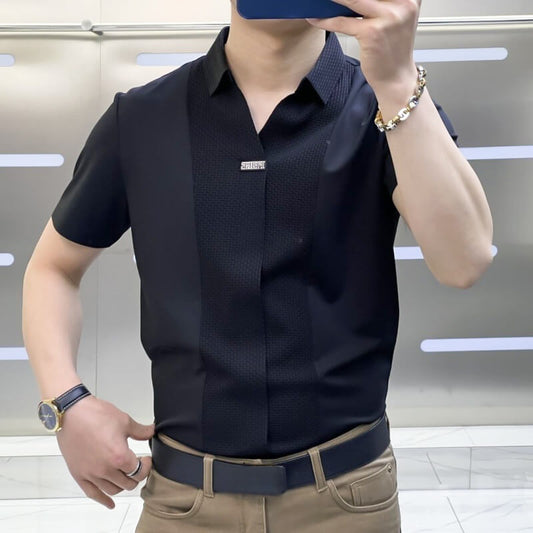 🔥Hot Sale 55% OFF🔥Men’s Business Casual Patchwork Shirt