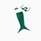 Mermaid Tail Pet Costume - Adorable Fishtail Outfit for Cats and Small Dogs