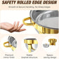 Stainless Steel Chafing Dish Buffet Set 5QT with Fuel Can Rack, Gold Food Warmer for Parties