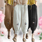 Women's Lace Embroidered Linen Cotton Bloomers Pants