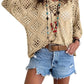 ⏰Last day sale 49% OFF🔥Hot Sale-Womens Bohemian-Inspired Beige Crochet Top with V-Neck
