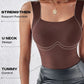 🥳2026 HOT SALE🥳💞50K+ SOLD!🛍️🏆 Last Day to Feel Ultimate Comfort! Women‘s U-Neck Tops with Built-in Bra – 80% OFF Only £8.99! 💖💐💃
