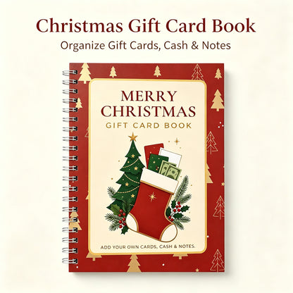 🎁🎄❄️Christmas Gift Card Book | Fillable Christmas Voucher Book, Unique Christmas Gifts for Teens & Young Adults, Custom Cash & Note Holder, Fun Xmas Surprise Gift