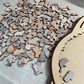 🎁🧩135-Piece Morandi-Colored Cat Shaped Wooden Jigsaw Puzzle