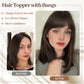 Natural Hair Toppers with Bangs for Women