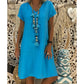 🔥Hot Sale 49% OFF🔥Casual V Neck Midi Dress