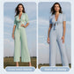 💥Lastday! Hurry up！！💥FREE SHIPPING✈️👗Draped pleated × simple solid color jumpsuit set
