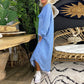 Women's Casual Long-sleeved Solid Colour Denim Dress