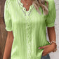 💥2025 New Arrival Pre-Sale✨V Neck Plain Lace Elegant Shirt