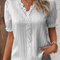 💥2025 New Arrival Pre-Sale✨V Neck Plain Lace Elegant Shirt