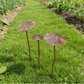 Antique Iron Lotus Leaf Garden Stake