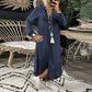 Women's Casual Long-sleeved Solid Colour Denim Dress