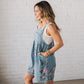 🌸2025 New Fashion🌸 Vintage Floral Printed Denim Jumpsuit