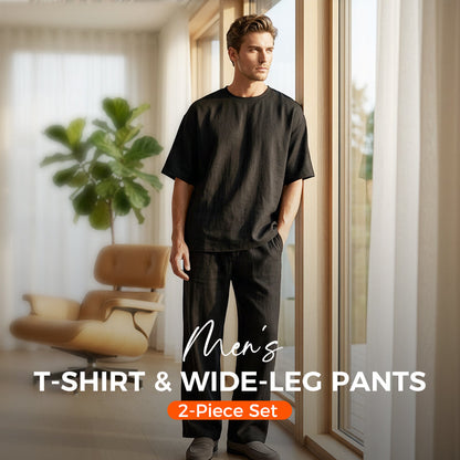 🎁2026 New Arrivals 49% OFF💥Men's T-Shirt & Wide-Leg Pants 2-Piece Set