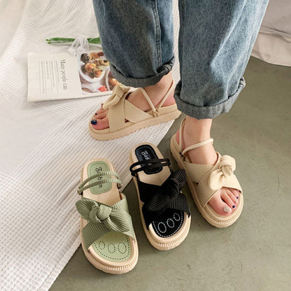 Women's Elegant Bowknot Platform Sandals