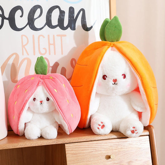 🍓 LAST DAY PROMOTION - 43%OFF🍓Strawberry Bunny Transformed into Little Rabbit🎀 Fruit Doll Plush Toy🐰