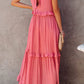 Women's Summer Casual Sleeveless Strappy Backless flounces Dress
