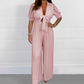 💥Lastday! Hurry up！！💥FREE SHIPPING✈️👗Draped pleated × simple solid color jumpsuit set