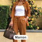 Women's Cotton Linen Long Sleeve Blouse And Pants Set 🧥+👖