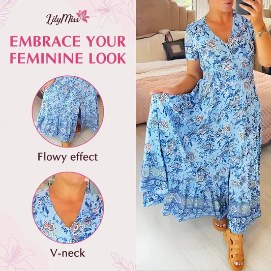 💃Hot Sale - 49% OFF 🔥Floral Print V-neck Dress