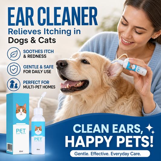 🐶🐱 Ear cleaner, Relieves itching in dogs & cats