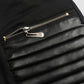 👖Faux Leather Pants With Contrasting Trim And Zipper
