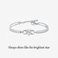 FOR BONUS DAUGHTER - ALWAYS SHINE LIKE THE BRIGHTEST STAR INFINITY BRACELET