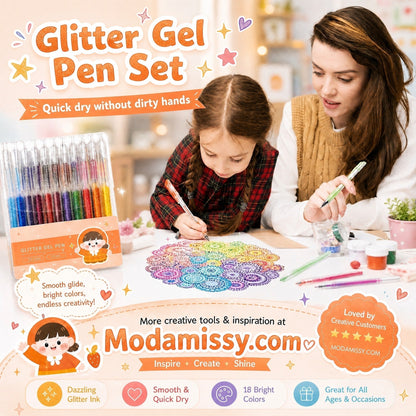 ✨LAST DAY SALE ONLY 14.99＄!!⚡50K+ SOLD!🎁Glitter Gel Pen Set