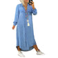 Women's Casual Long-sleeved Solid Colour Denim Dress