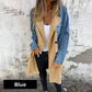 🧥New for 2025✨Mid-Length Trench Coat with Denim Jean Stitching