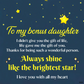 FOR BONUS DAUGHTER - ALWAYS SHINE LIKE THE BRIGHTEST STAR INFINITY BRACELET