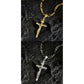 ✝️ ✨ Gold Crucifix Necklace – Detailed INRI Motif, Adjustable Figaro Chain & Hypoallergenic Finish 💛