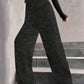 🎅LAST DAY SALE 50% OFF💖Women's Sequin Sparkle Wide Leg Pants with Elastic Waistband