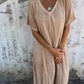 💕What should I wear tomorrow?💕Women's Loose V-neck cotton linen dress
