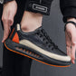 Leather men's casual shoes with thick soles