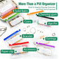 💊 A8 Waterproof 14 Color-Coded Pill Pouches Organizer – Portable Binder-Style Weekly Travel Medicine Storage Case for Pills, Vitamins & Supplements