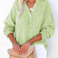 Womens Casual Button V Neck Long Sleeve Shirts Oversized Solid Blouses Top