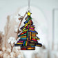 🎄📚✨Christmas Book Tree Suncatcher Ornament